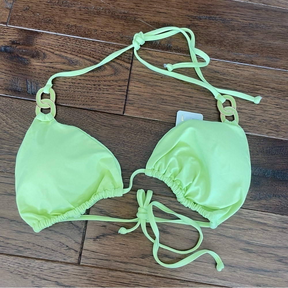L*Space Monaco Triangle Bikini Top in Citron